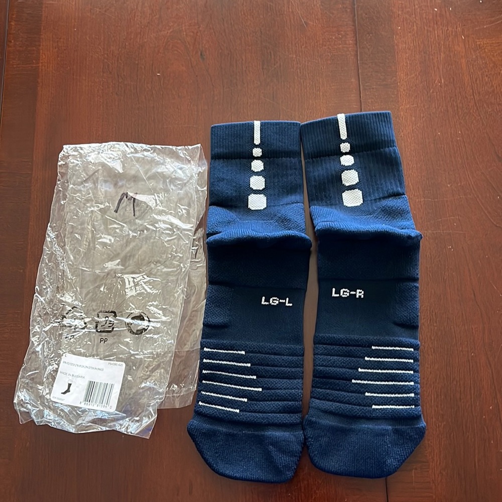 Brand New Nike Elite Navy Mid-Rise Socks